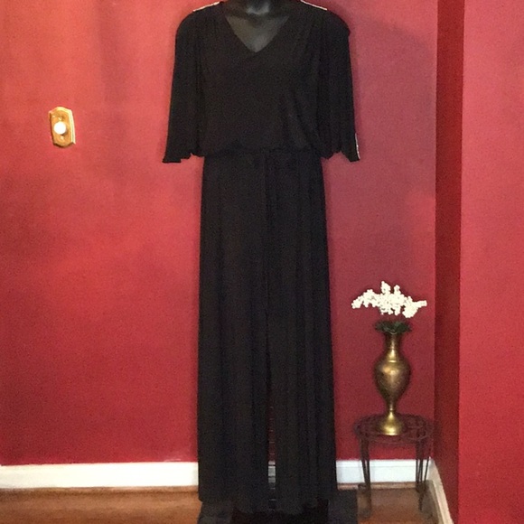 S. LEVINE COLD SHOULDER EMBELLISHED JUMPSUIT SZ L - Picture 1 of 8